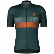 Pánsky cyklistický dres Scott RC Team 10 SS zelená/oranžová