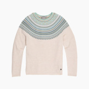Dámsky sveter Roayal Robins Westlands Fairisle Crew béžová Chalk Htr Manzanita Pt