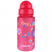 Detská fľaša LittleLife Water Bottle 400 ml ružová Butterflies