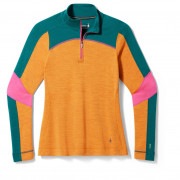 Dámske funkčné tričko Smartwool W Classic Thrml Mrn Bl Colorbl 1/4 Zip B oranžová