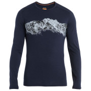 Pánske tričko Icebreaker M Mer 200 Oasis LS Crewe Remarkables tmavě modrá