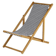 Plážové ležadlo Bo-Camp Beach Chair Soho čierna/biela Black/White