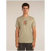 Pánske funkčné tričko Icebreaker Merino 150 Tech Lite SS Tee Bear Catch béžová FLAGSTONE