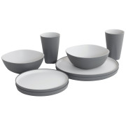 Sada riadov Outwell Gala 2 Person Dinner Set sivá Grey Mist