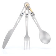 Príbor Keith Titanium 3-Piece Titanium Cutlery Set sivá