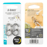 Sada karabín Nite Ize G-series #1 strieborná Stříbrná
