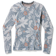 Dámske funkčné tričko Smartwool W Classic Thermal Merino BL Crew Boxed 2023 svetlomodrá Winter Sky Floral