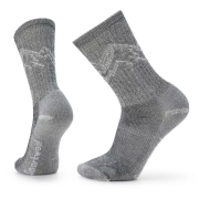 Ponožky Smartwool Hike Classic Edition Light Cushion Mountain Pattern Crew Socks čierna black