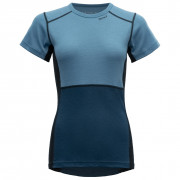 Dámske funkčné tričko Devold Lauparen Merino 190 T-Shirt Wmn modrá/tm.šedá Moon/Ink/Flood