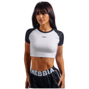 Dámske tričko Nebbia Crop Top Leopard '97 Primal čierna BLACK LEOPARD
