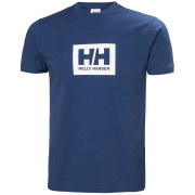 Pánske tričko Helly Hansen Hh Box T modrá 606 Deep Fjord