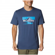 Pánske tričko Columbia Path Lake™ Graphic Tee II modrá Dk Mountain, Peak 2 River Graphic