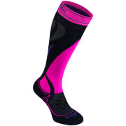 Dámske podkolienky Bridgedale Ski Midweight Women's čierna/ružová Black/FluorPink