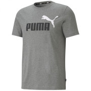 Pánske tričko Puma ESS+ 2 Col Logo Tee sivá Gray