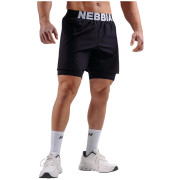 Pánske kraťasy Nebbia Double-Layer Training Shorts Primal čierna BLACK