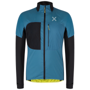Pánska funkčná mikina Montura Traccia Octa Maglia čierna/tyrkysová SteelBlue/SunnyLime