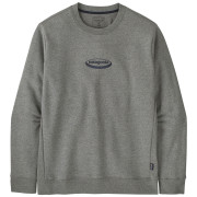 Pánska mikina Patagonia Men's '95 Oval Logo Uprisal Crew Sweatshirt sivá Gravel Heather