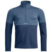 Pánska mikina Ortovox Fleece Light Zip Neck modrá Blue Nunatak
