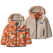 Detská bunda Patagonia Baby Reversible Tribbles Hoody - BNLM oranžová/béžová Bunny Life: Marigold