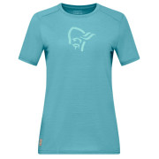 Dámske tričko Norrona femund equaliser merino T-shirt svetlomodrá Brittany Blue