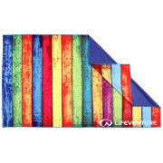 Rýchloschnúca osuška LifeVenture Printed SoftFibre Trek Towel zelená/modrá StripedPlanks