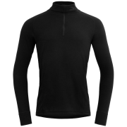 Pánsky rolák Devold Duo Active Man Zip Neck čierna/sivá BLACK