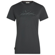 Dámske tričko Icebreaker Women Merino 150 Tech Lite SS Tee Sparkling Stars tmavosivá Obsidian
