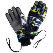 Detské rukavice Hi-Tec Harri Jr modrá/sivá Dress Blue/Skydiver/Sulphur Spring