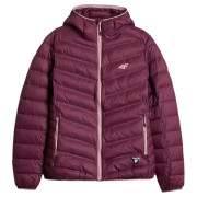 Dámska hybridná bunda 4F Down Jacket F0895 vínová Dark Pink
