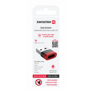 Adaptér Swissten Dataguard With Data Blocking USB-A (Male) / USB-C (Female)