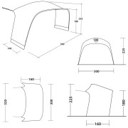 Prístavok ku stanu Outwell Universal Connector M