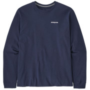 Pánske tričko Patagonia P-6 Logo Responsibili Tee LS tmavomodrá Classic Navy