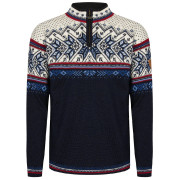 Pánsky sveter Dale of Norway Vail Masc Sweater tmavomodrá Midnightnavy Redrose Offwhite