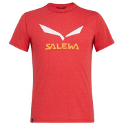 Pánske triko Salewa Solidlogo Dri-Rel M S/S Tee - tango red melange