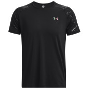 Pánske funkčné tričko Under Armour Rush Emboss SS čierna Black / / Black
