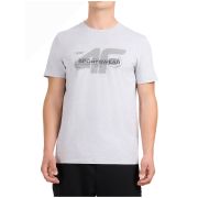 Pánske tričko 4F Tshirt M3565 sivá Cold Light Grey Melange