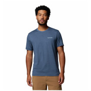 Pánske tričko Columbia Parsons Point™ SS Back Graphic Tee modrá Collegiate Navy Heather, Linear Peaks