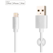 Nabíjací a dátový kábel FIXED Datový a nabíjecí kabel FIXED USB/Lightning biela bílá