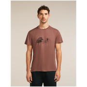 Pánske funkčné tričko Icebreaker Merino Blend Core SS Tee Canoe Companions tehlová CAROB