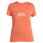 Dámske funkčné tričko Icebreaker Women Merino 150 Tech Lite III SS Tee IB Grown Naturally oranžová