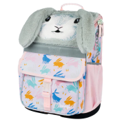 Školský batoh pre 1. stupeň Baagl Zippy sivá/ružová Bunny