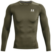 Pánske funkčné tričko Under Armour HG Armour Comp LS tmavozelená Marine OD Green / / White