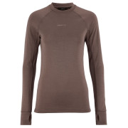 Dámske funkčné tričko Craft Wool Comfort Rn LS W hnedá Brown