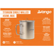 Hrnček Vango Titanium Single Walled Mug 450ml
