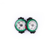 Svetlo pre psa Curli Luumi Safety LED Lights rechargeable tmavozelená