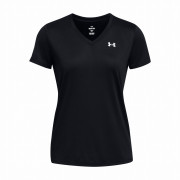 Dámske funkčné tričko Under Armour Tech SSV - Solid čierna Black/White