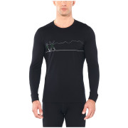 Pánske triko Icebreaker Mens 200 Oasis LS Crewe Single Line Ski