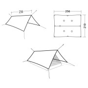 Tarp Robens Vestis 2.50 x 2.30 Solo tarp UL