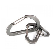 Karabíny LifeVenture Karabiners (3 Pack) sivá