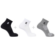 Ponožky Salomon Everyday Lite Quarter 3-Pack čierna/sivá Black / White / Frost Gray